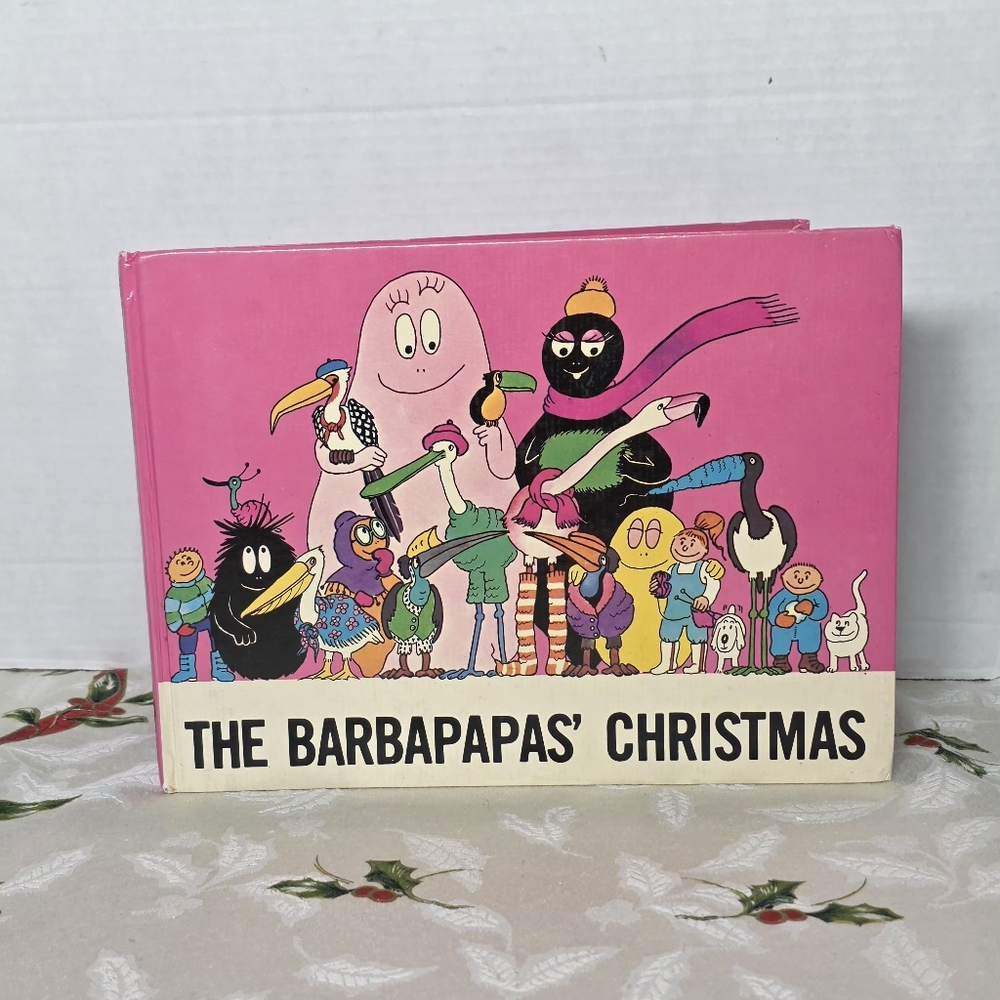 Rare Vintage 1982 The BARBAPAPAS' CHRISTMAS Book Hard Cover Scholastic